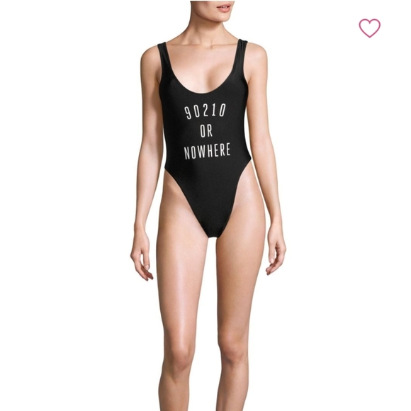 SALE! KNOWLITA "90210 OR NOWHERE" PRINT BATHING SUIT. - Picture 2 of 5